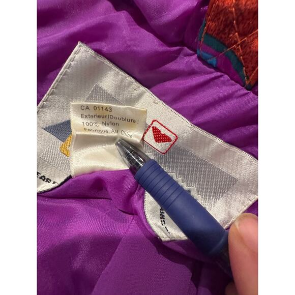 Vintage OBERMEYER Neon Floral Ski/Snowboard Anorak Jacket Size Medium - Picture 8 of 8